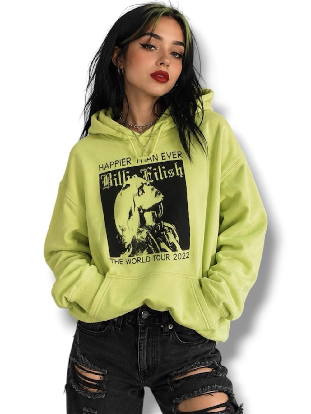 Rare! Billie Eilish Happier Than Ever 2022 World Tour Hoodie